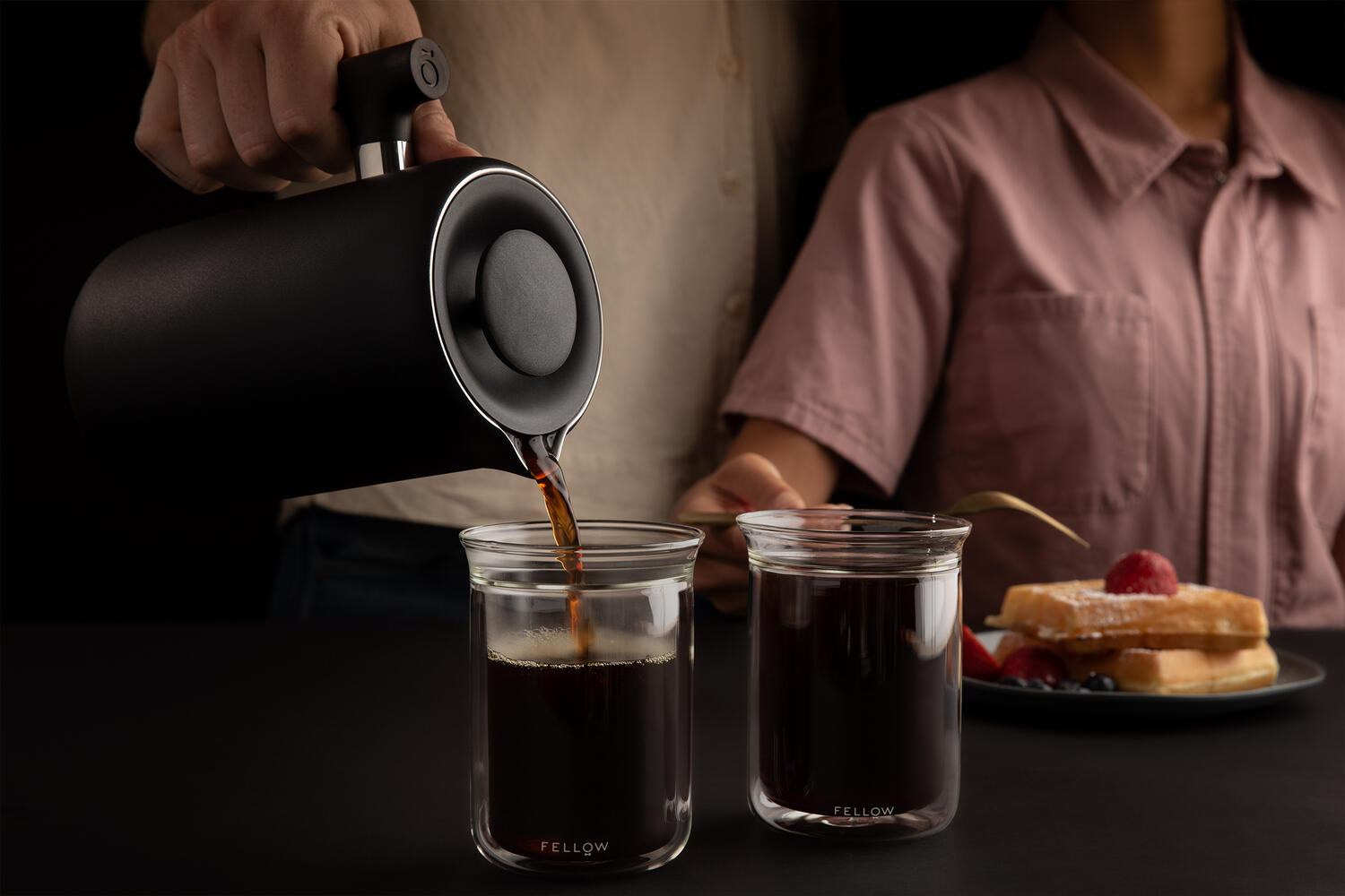 Clara French Press stempelkande, Matte Black - 709ml